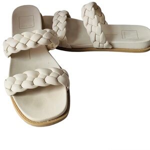 Barely Worn white Dolce Vita braided sandal
